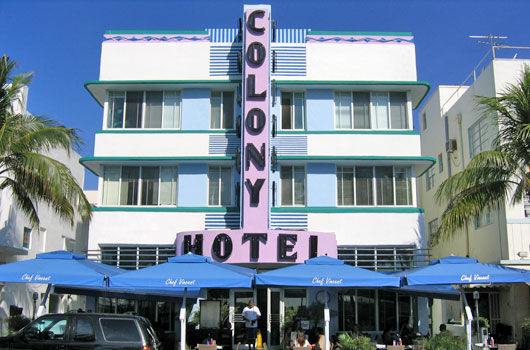 Colony Hotel im Art Deco Viertel von Miami Beach